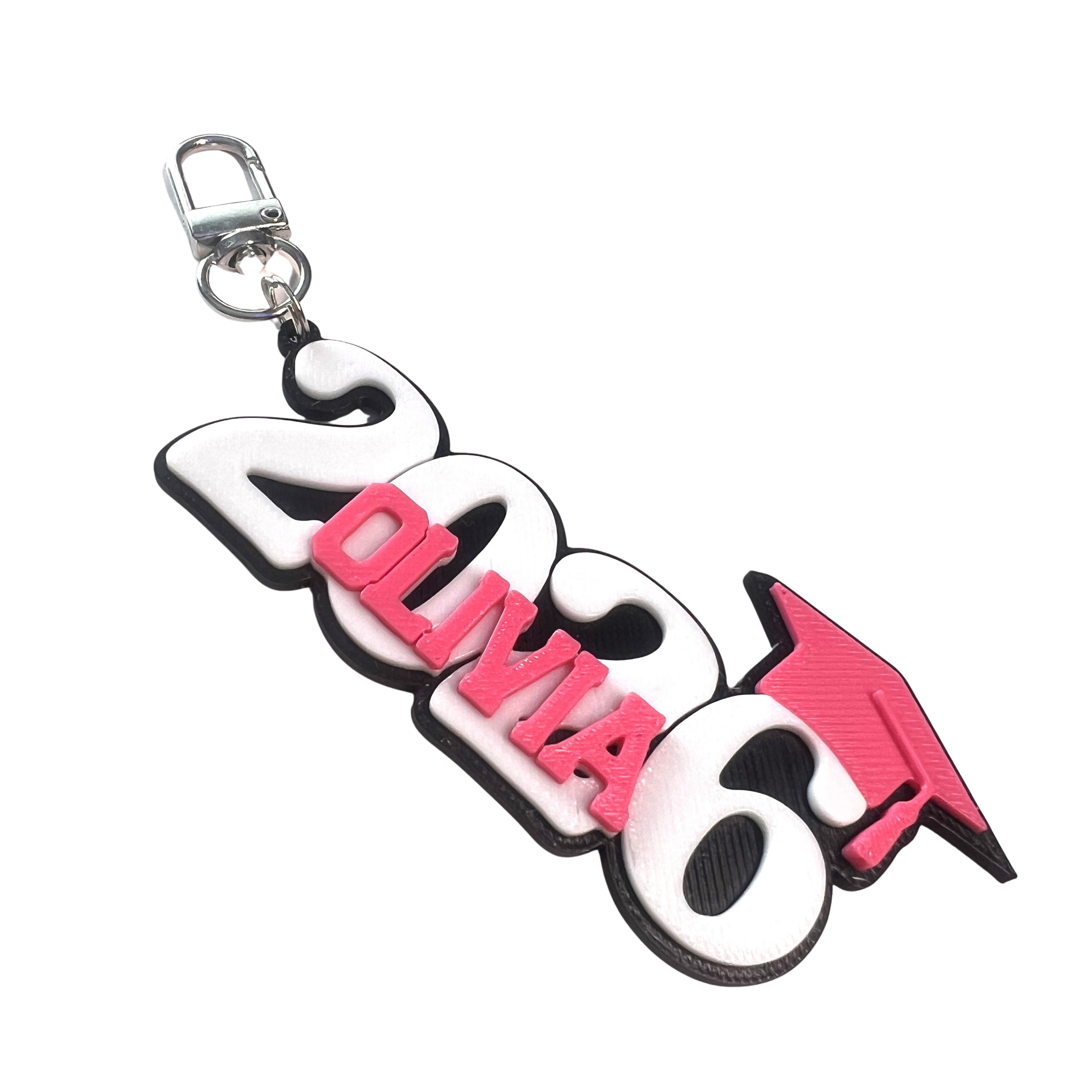 Personalized graduation Keychain, Keyring, Bag Tag, Name Tag, 3D Printed