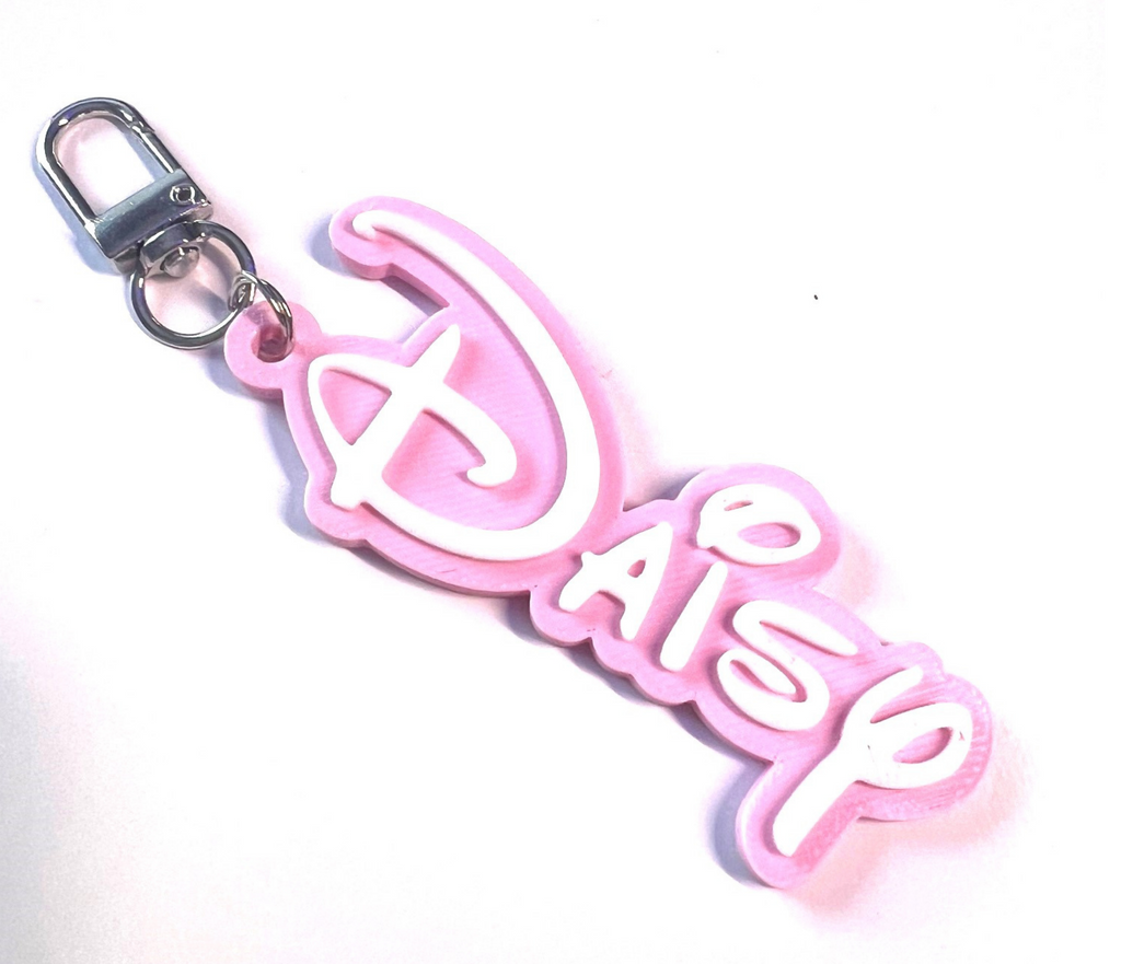 Custom name Keychain, Keyring, Bag Tag, Name Tag, 3D Printed