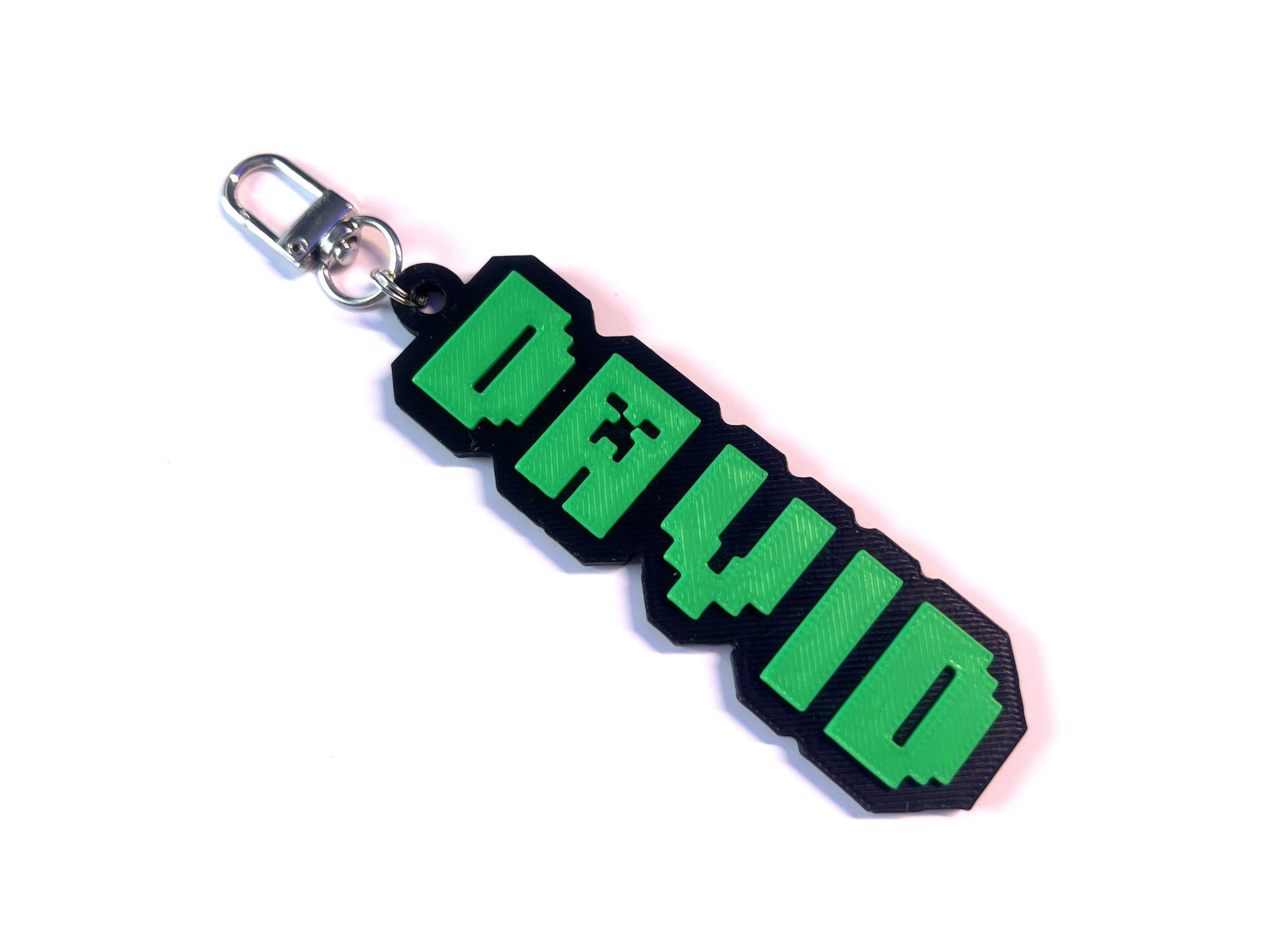 Custom Pixel Keychain, Keyring, Bag Tag, Name Tag, 3D Printed