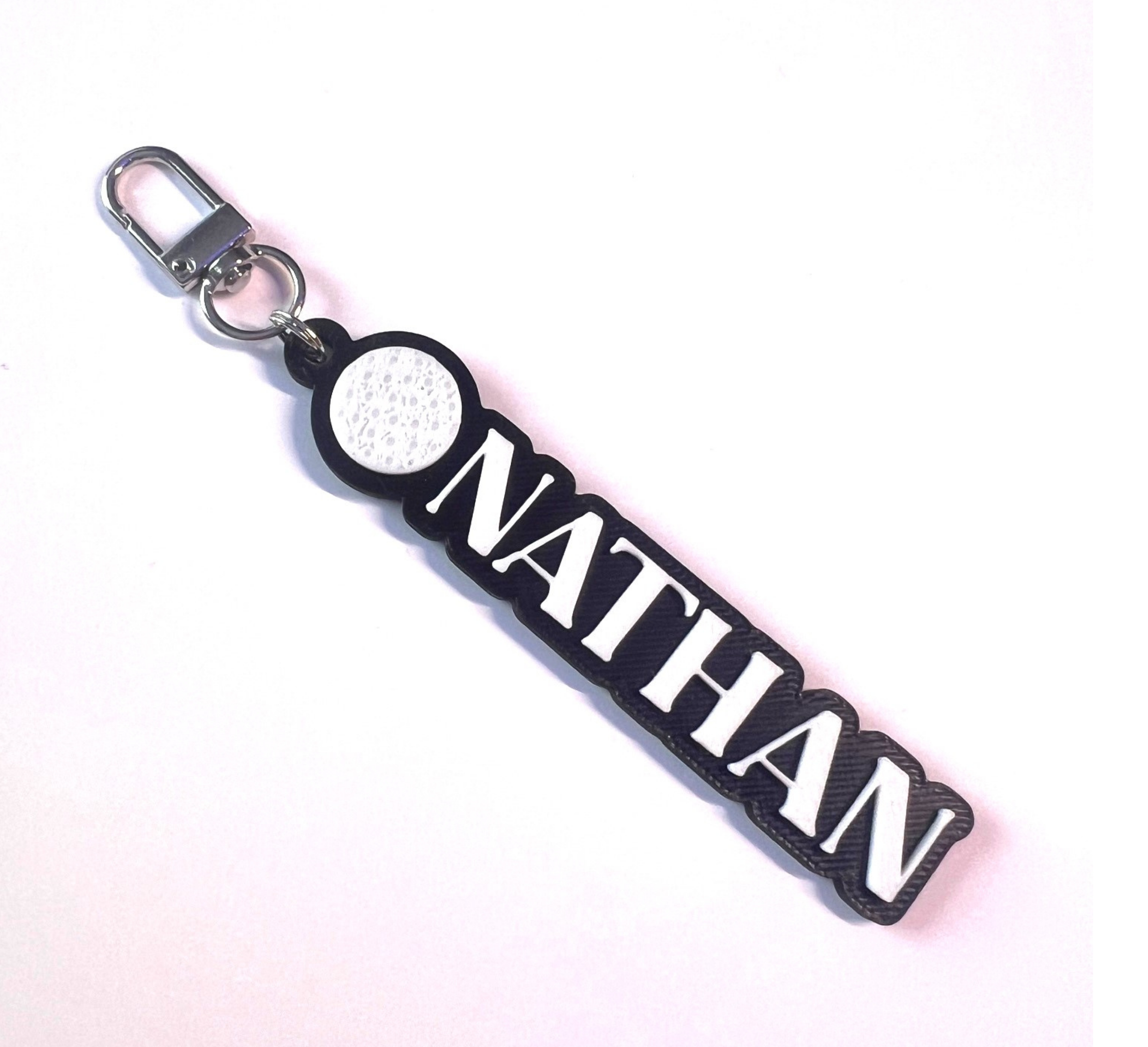 Custom Golf ball Keychain, Keyring, Bag Tag, Name Tag, 3D Printed