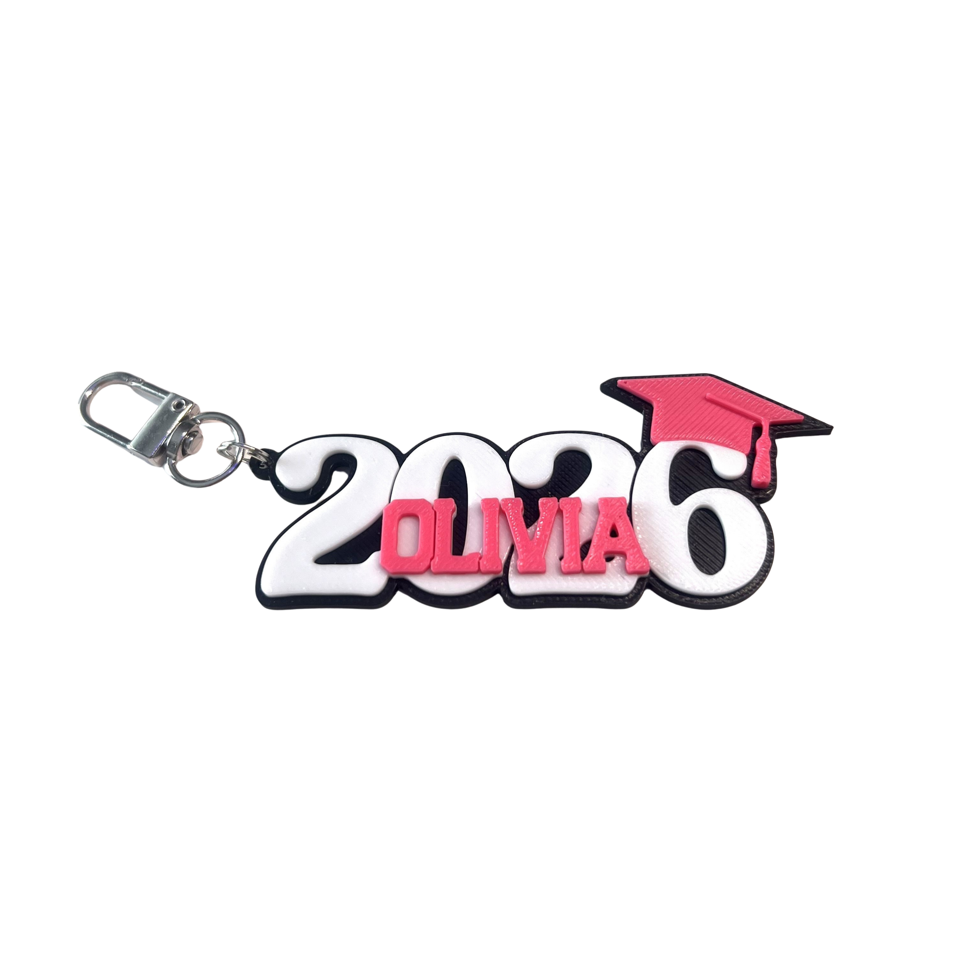 Personalized graduation Keychain, Keyring, Bag Tag, Name Tag, 3D Printed