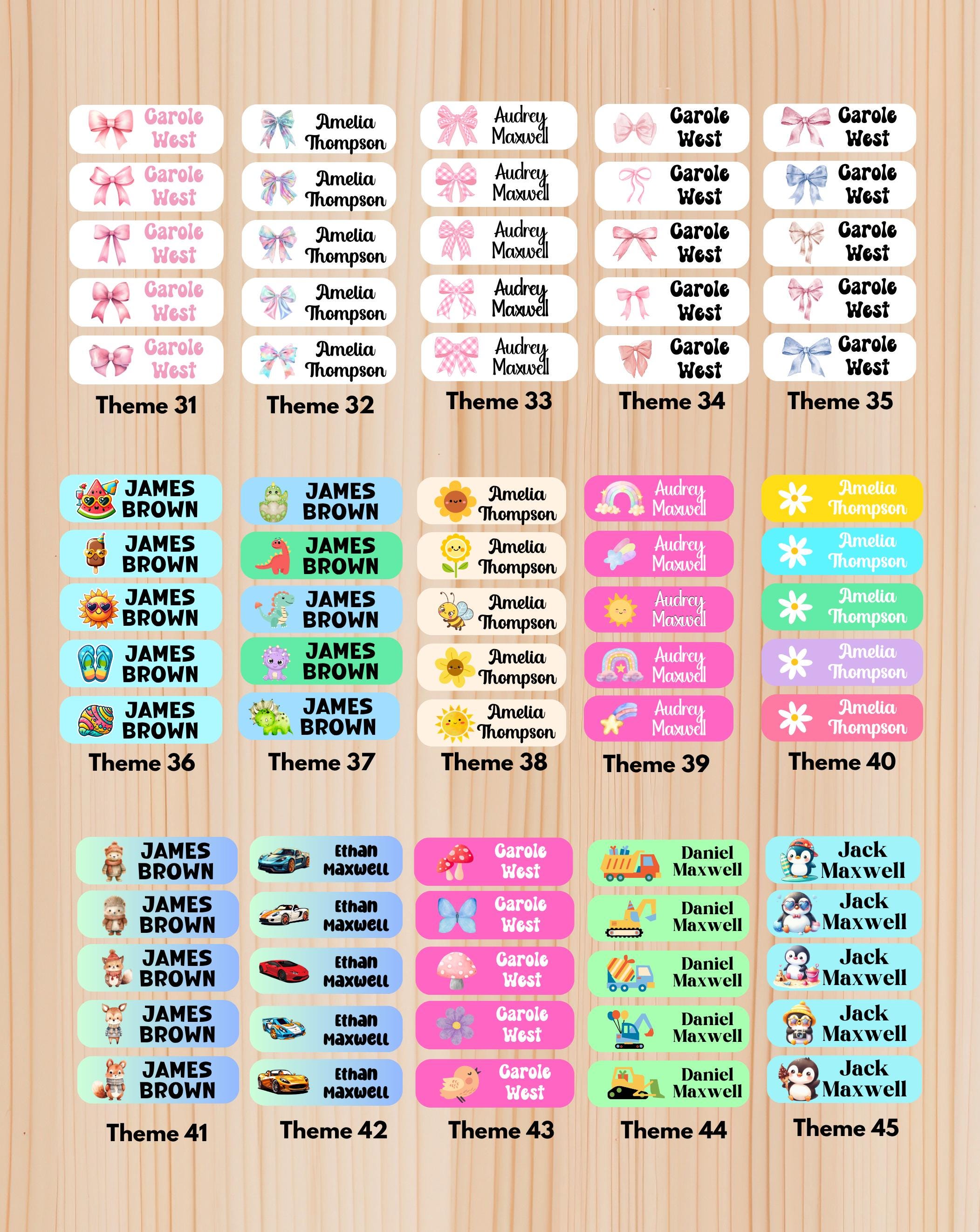 102 Waterproof Daycare Labels, Dishwasher Safe, School Supply