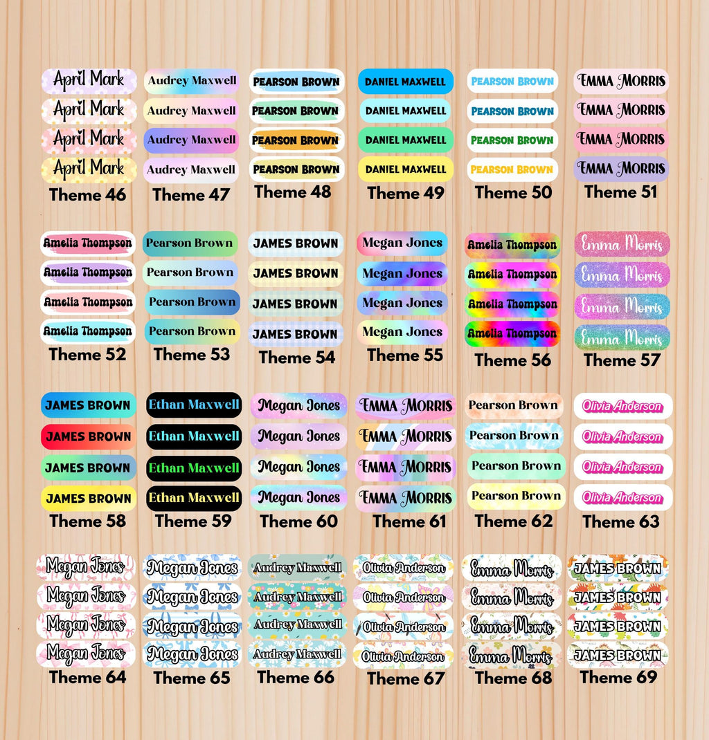 102 Waterproof Daycare Labels, Dishwasher Safe, School Supply