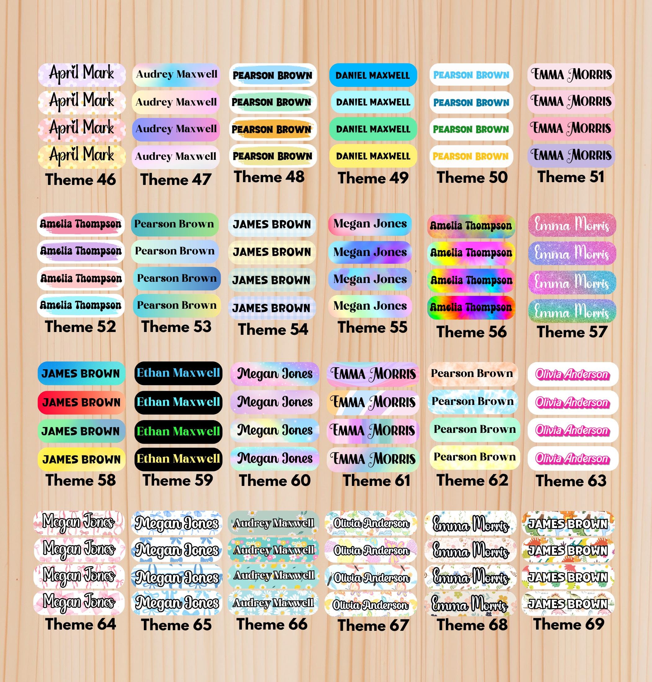 102 Waterproof Daycare Labels, Dishwasher Safe, School Supply