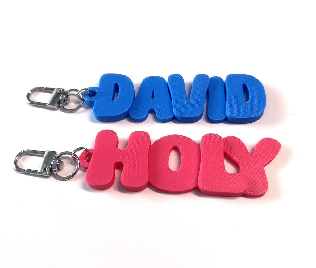 Custom name Keychain, Keyring, Bag Tag, Name Tag, 3D Printed