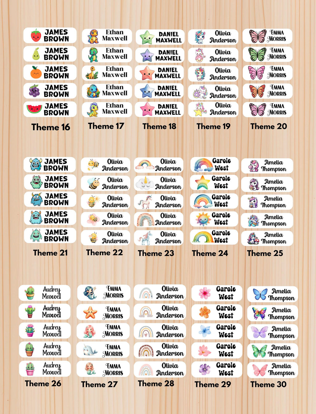 102 Waterproof Daycare Labels, Dishwasher Safe, School Supply