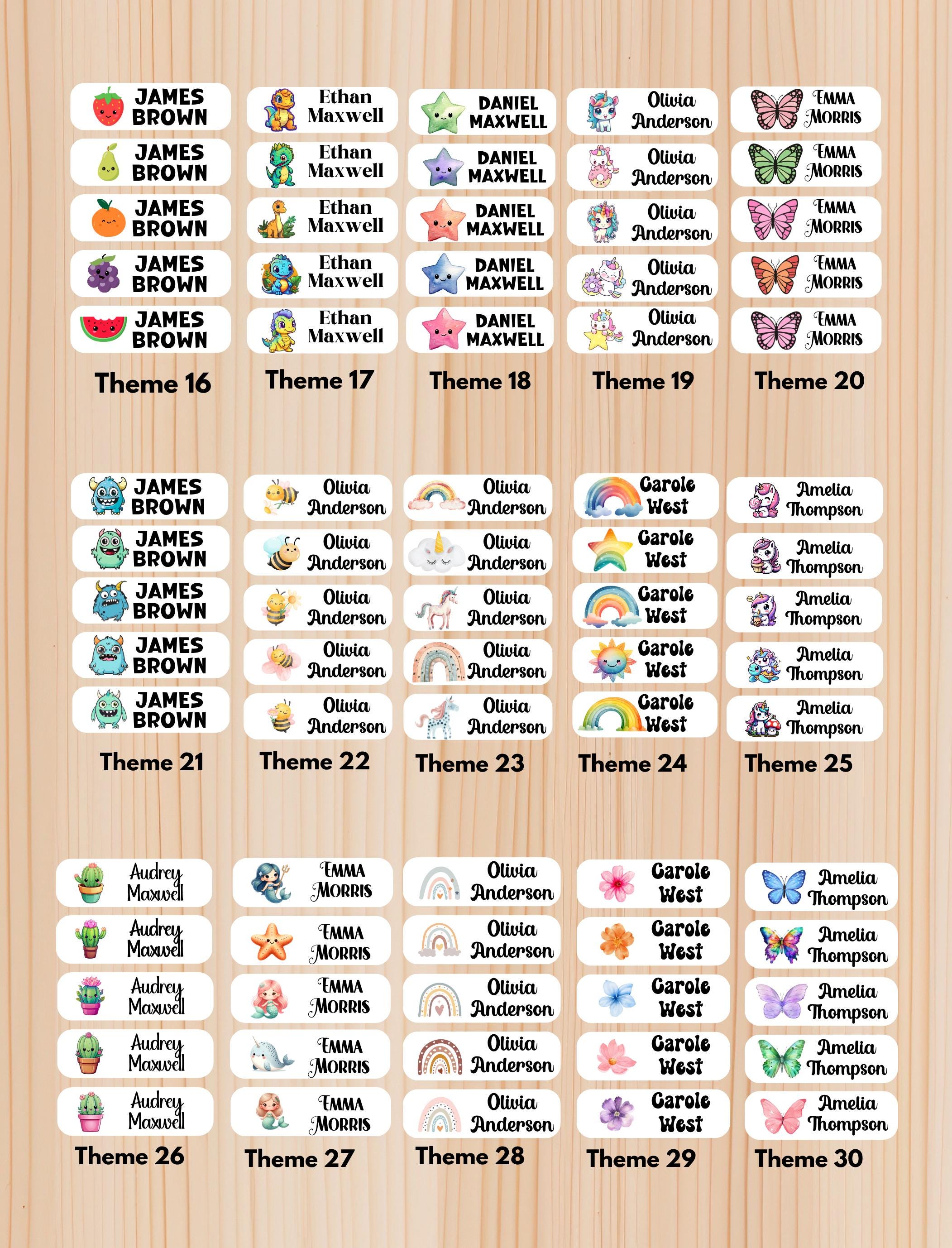 102 Waterproof Daycare Labels, Dishwasher Safe, School Supply