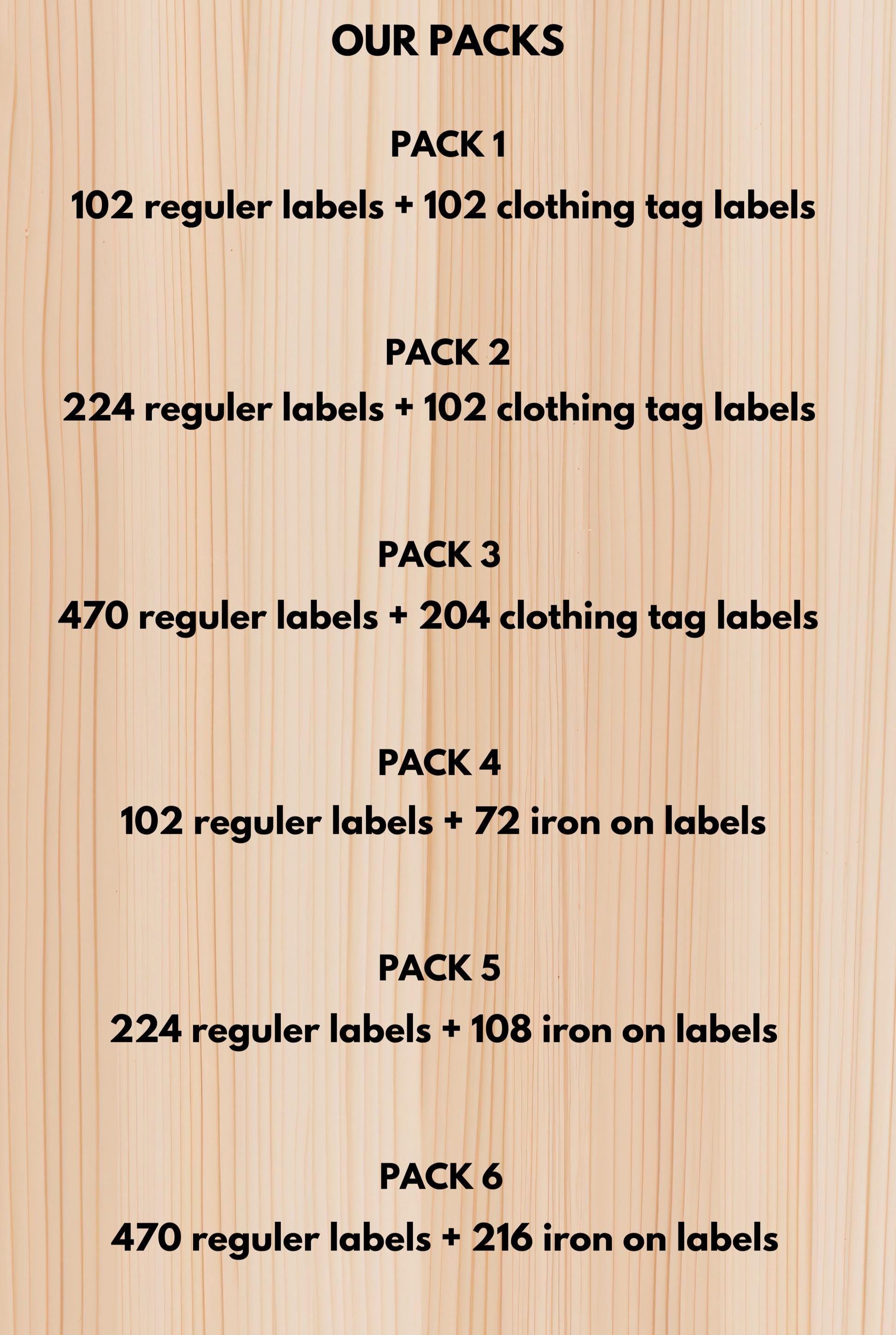 102 Waterproof Daycare Labels, Dishwasher Safe, School Supply