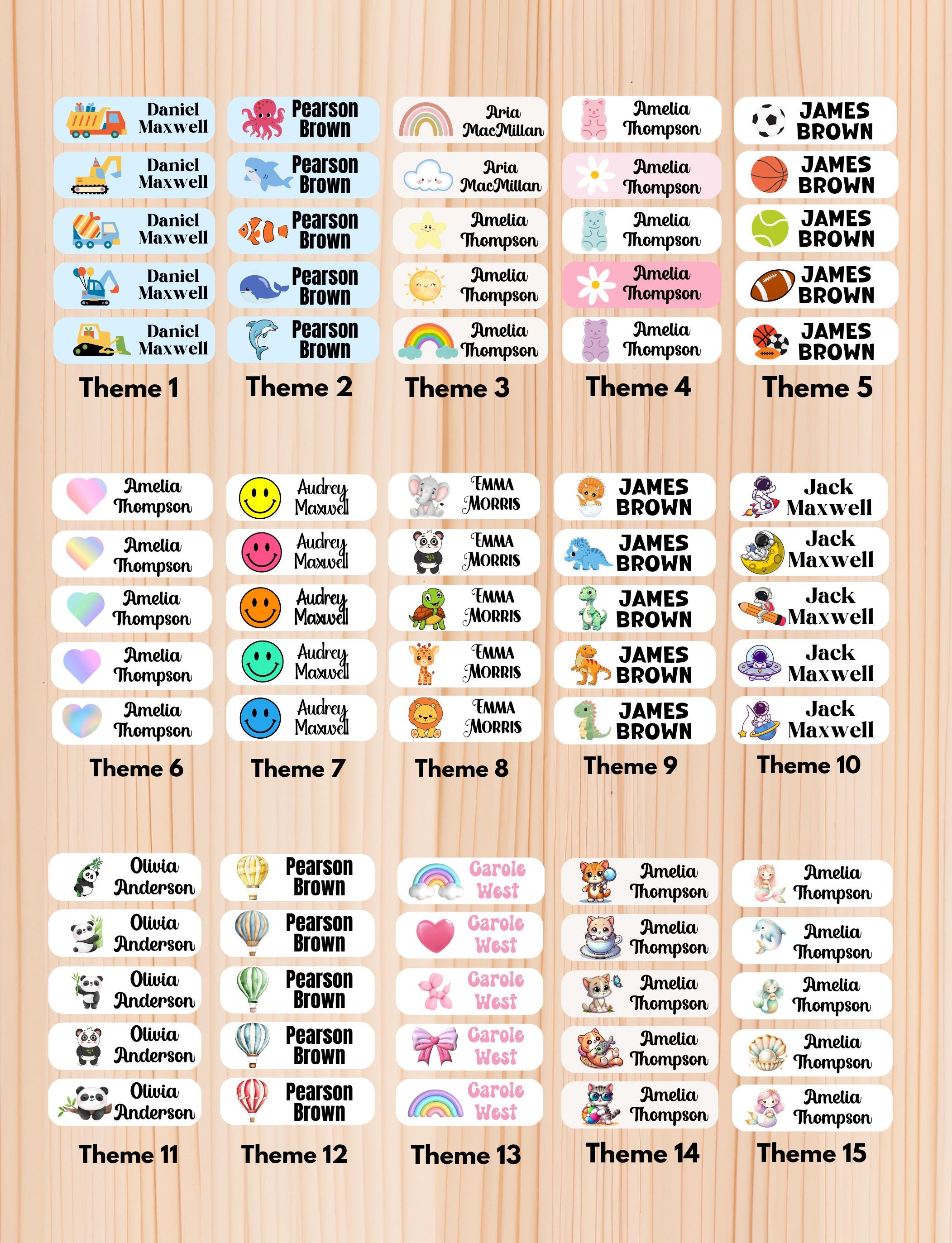 102 Waterproof Daycare Labels, Dishwasher Safe, School Supply