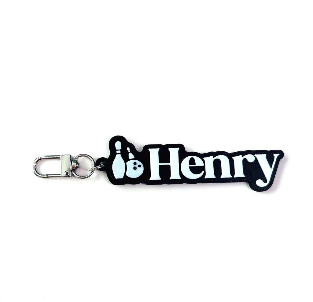 Custom Bowling Keychain, Keyring, Bag Tag, Name Tag, 3D Printed
