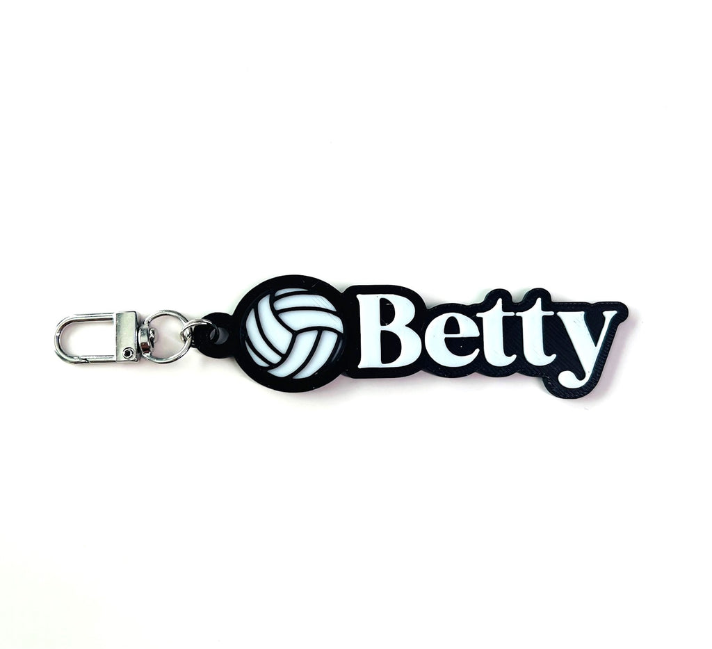Custom Volley Keychain, Keyring, Bag Tag, Name Tag, 3D Printed