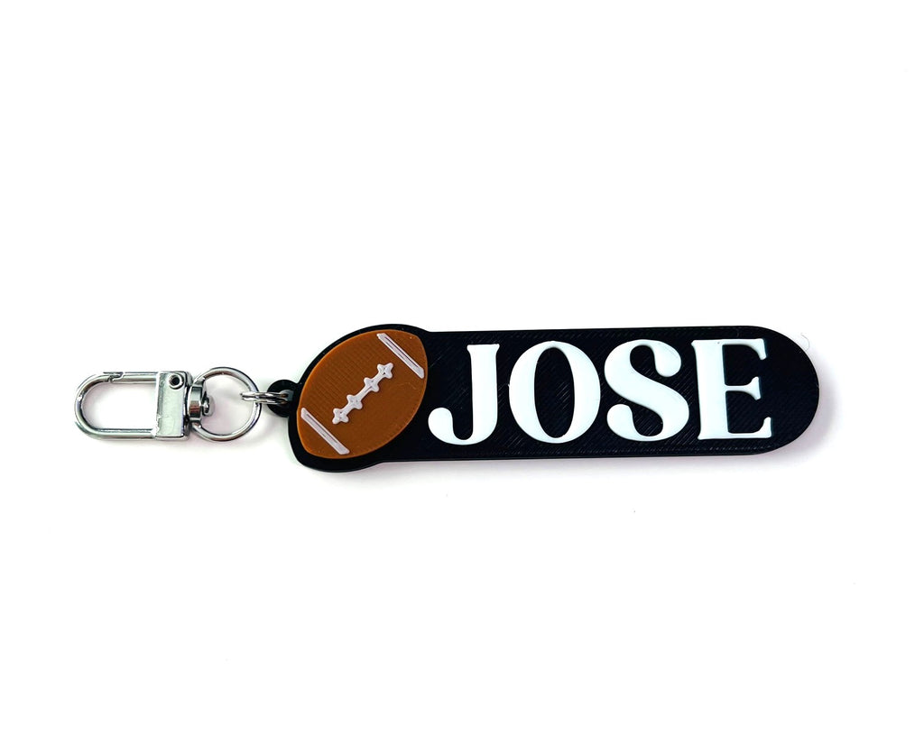 Custom American football Keychain, Keyring, Bag Tag, Name Tag, 3D Printed