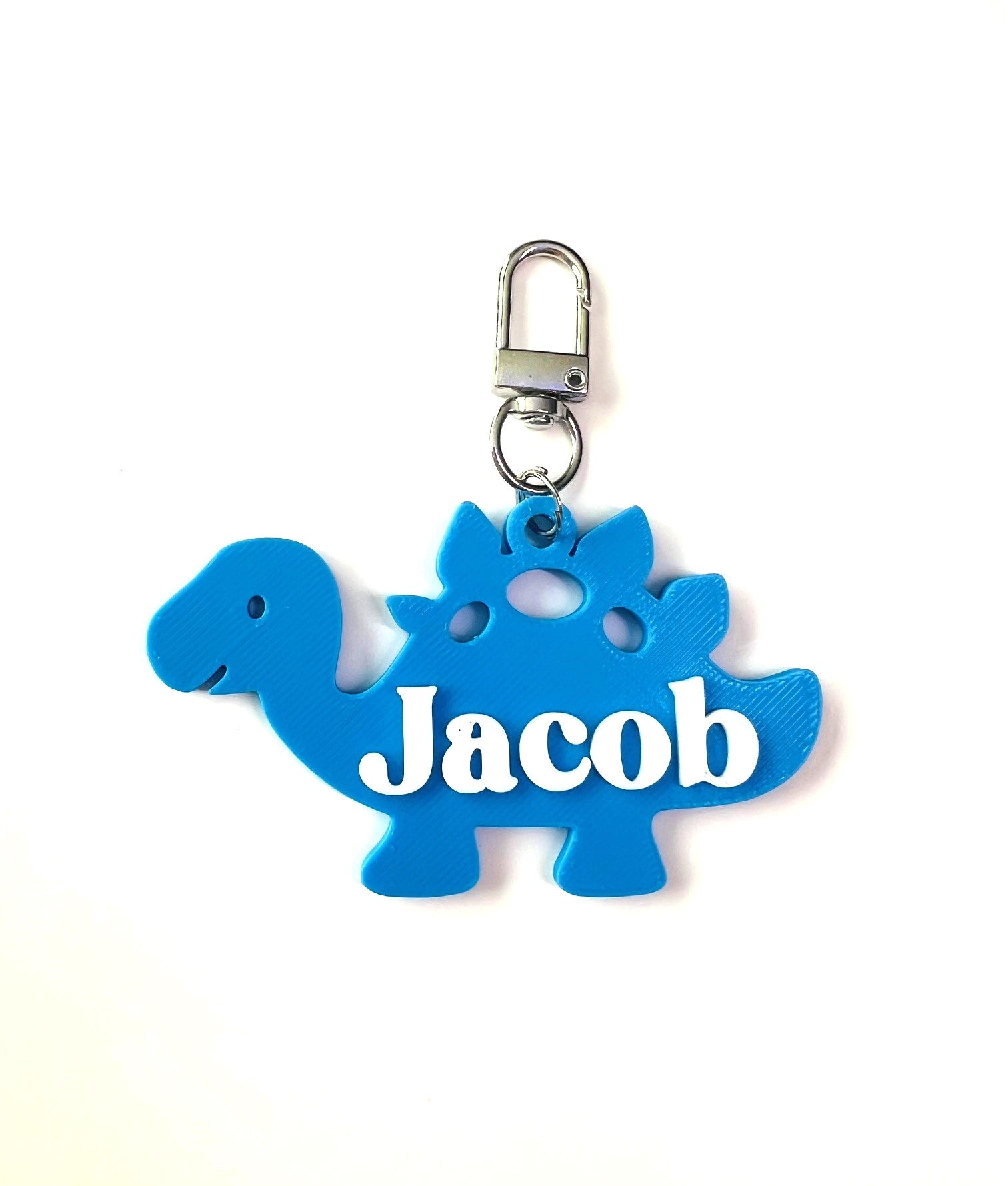Custom Dinosaur Keychain, Keyring, Bag Tag, Name Tag, 3D Printed