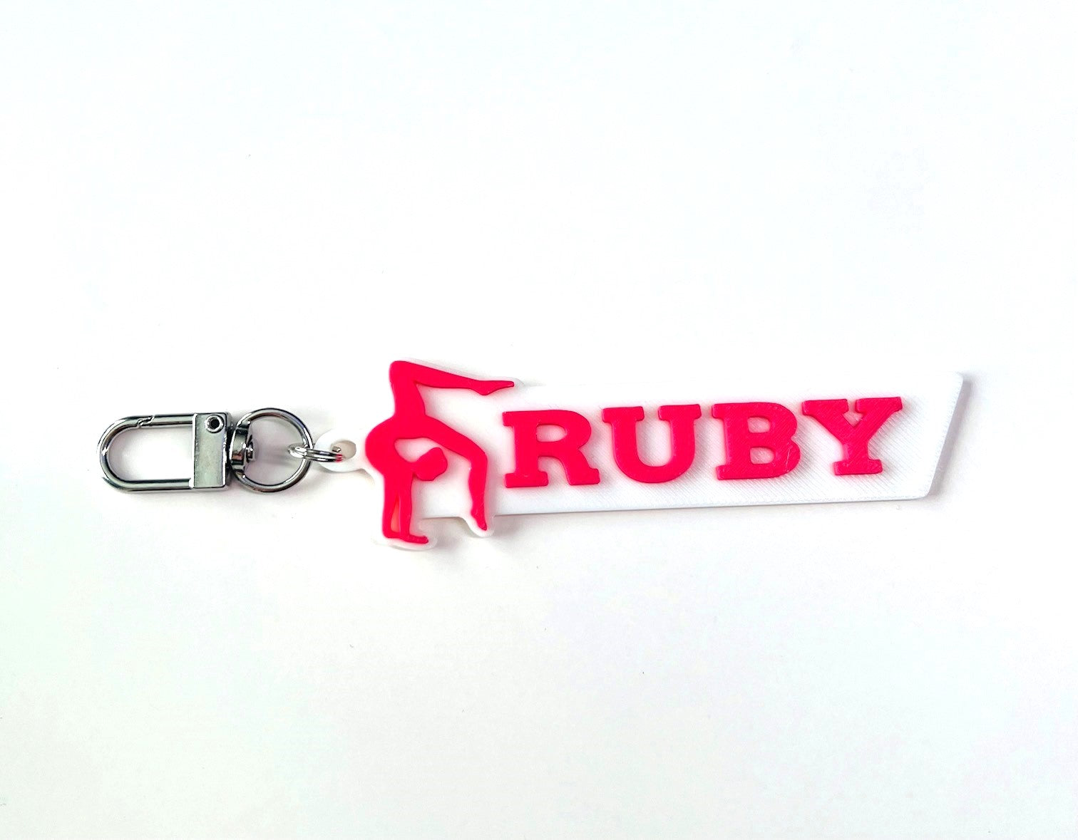 Custom Gymnastics, Gymnast Keychain, Keyring, Bag Tag, Name Tag, 3D Printed