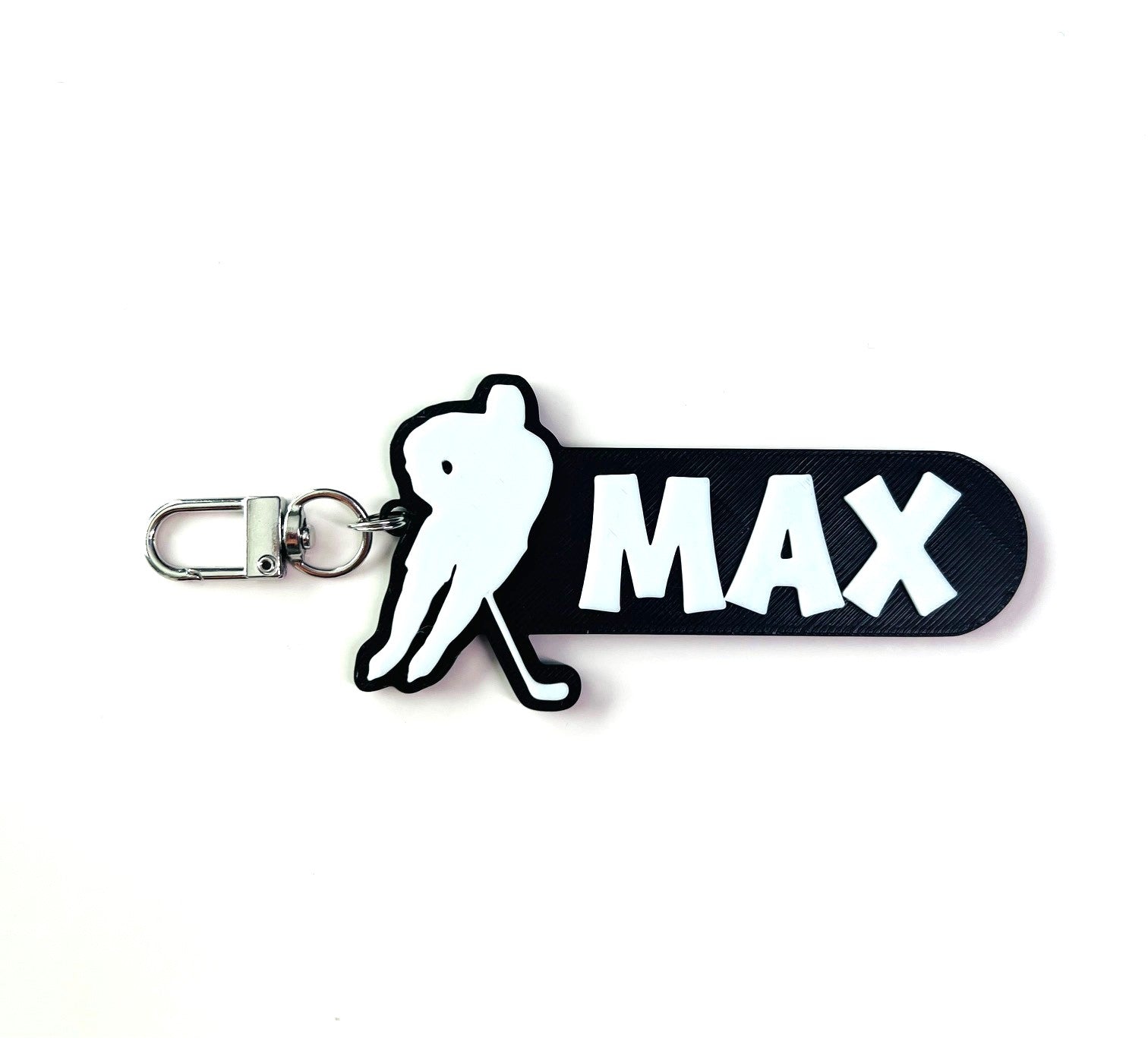 Personalized Ice Hockey Keychain, Keyring, Bag Tag, Name Tag, 3D Printed