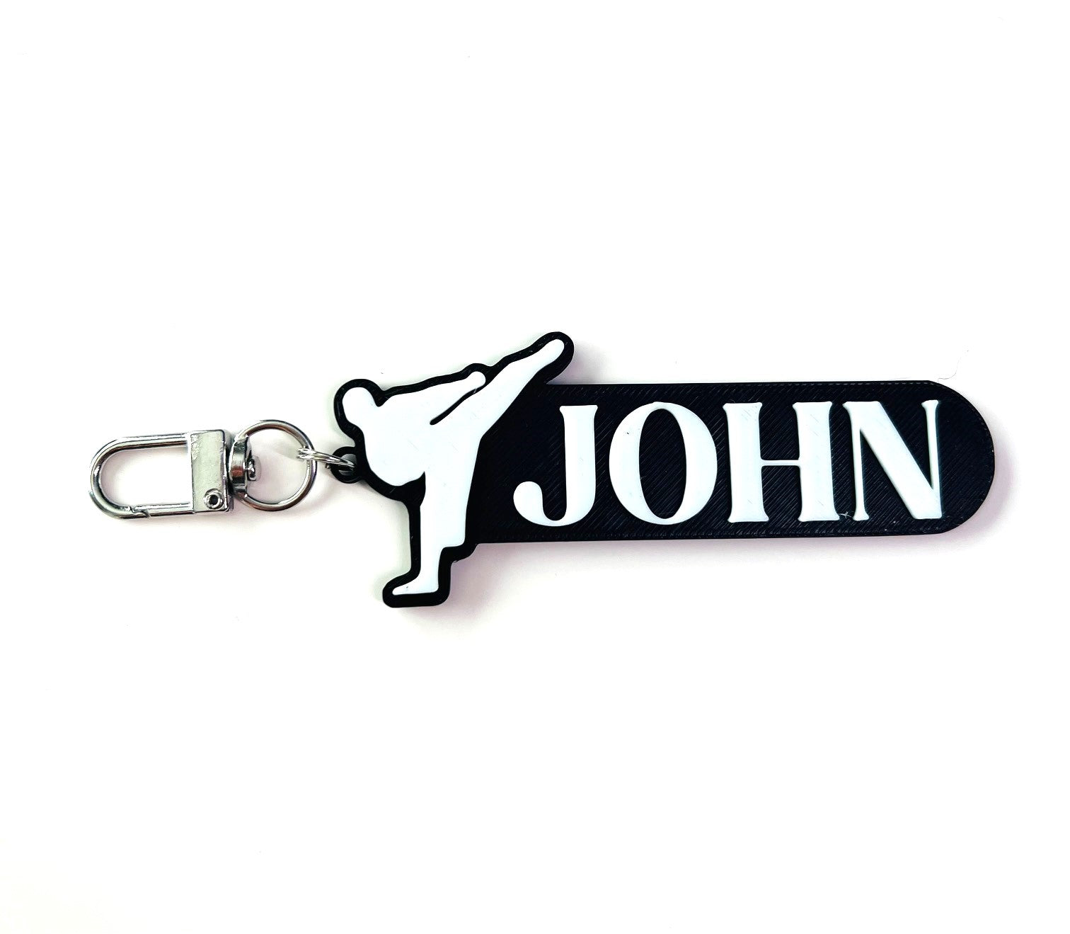 Personalized Karate, taekwondo Keychain, Keyring, Bag Tag, Name Tag, 3D Printed